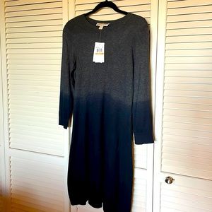 Michael Kors A-line Sweater Dress Gray ombré Size Small NWT $180